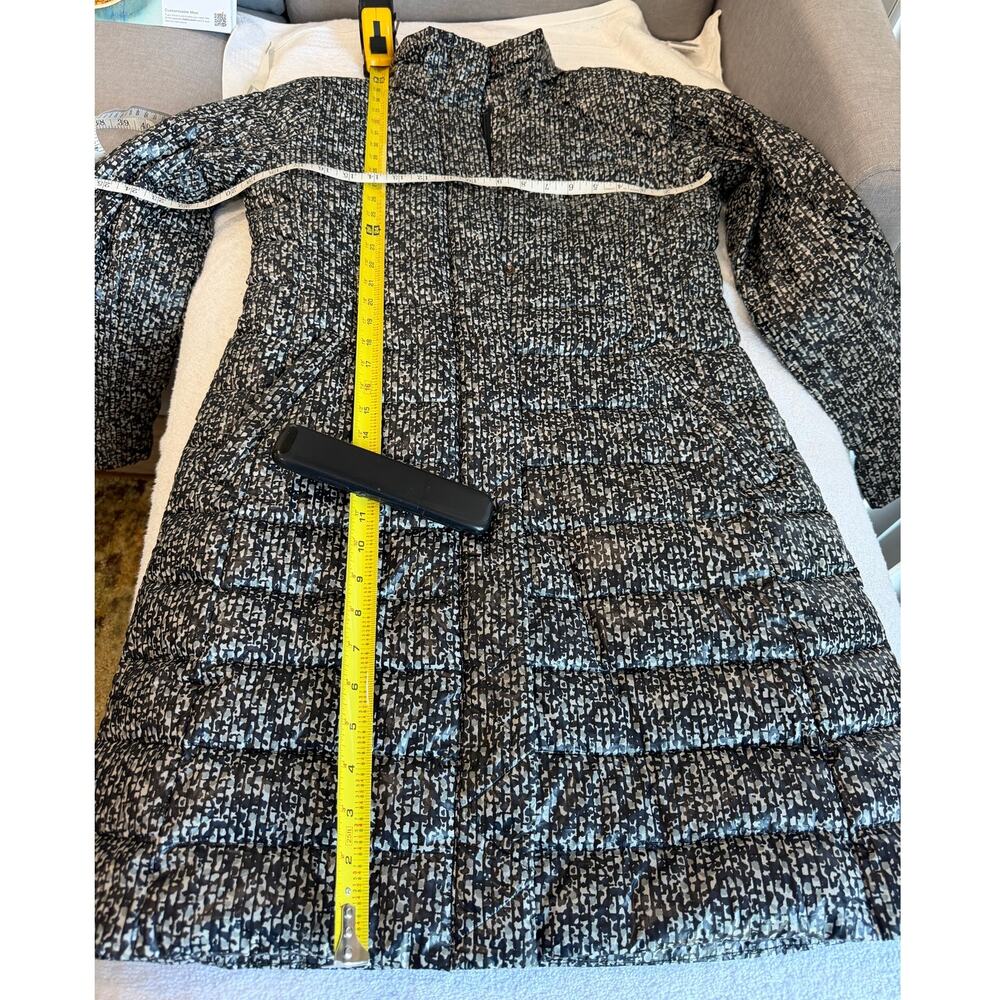 Statement Printed Down Long Removable Hooded Puff… - image 6